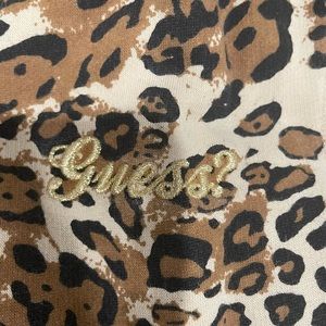 Guess leopard zip down hoodie